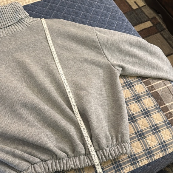 Zara Gray Turtle Neck Sweatshirt - Picture 3 of 4